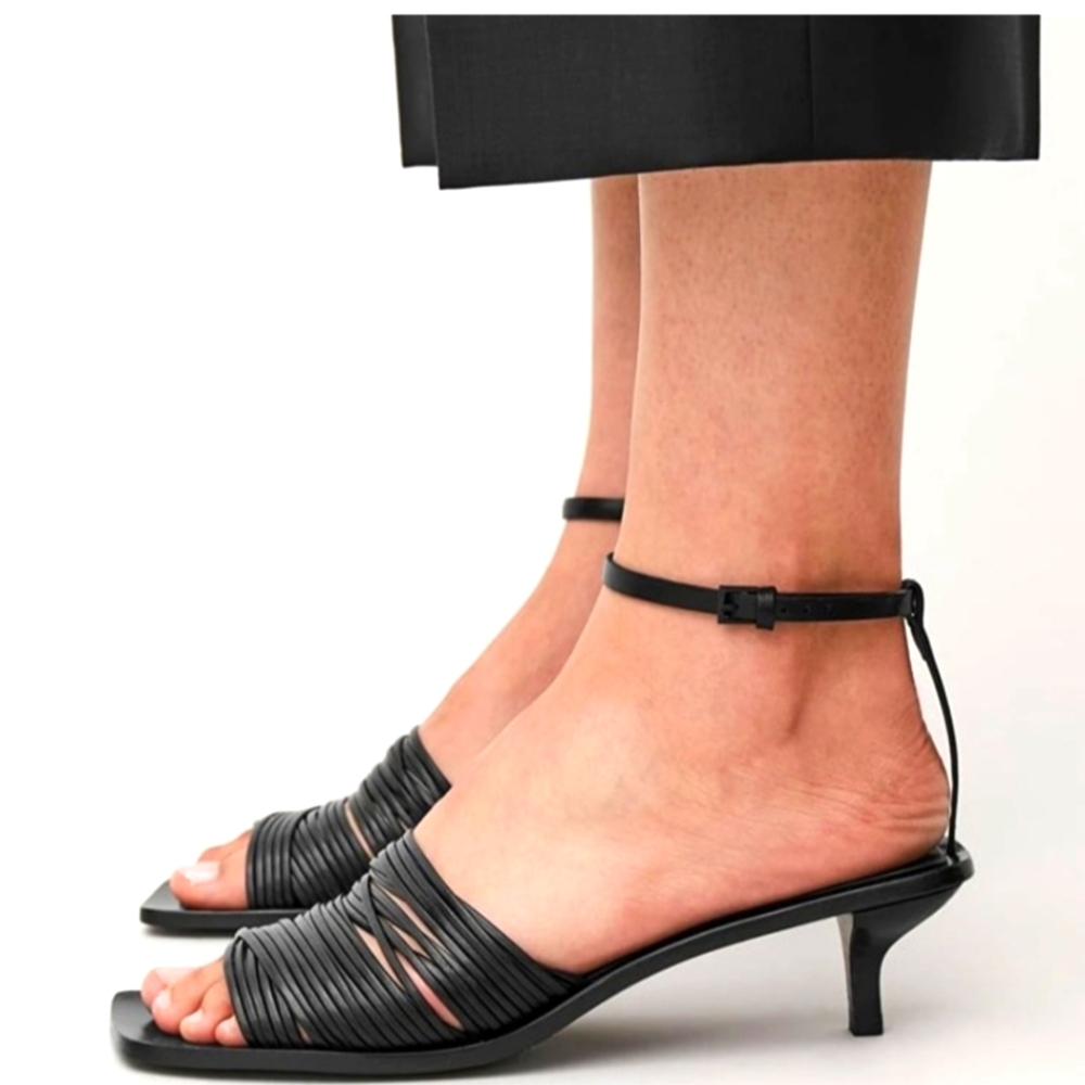 COS Black Strappy Sandals
